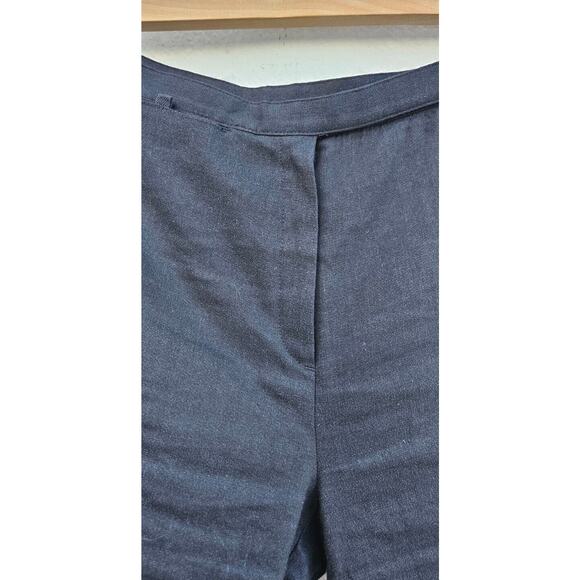 Vintage Max Studio Shorts Womens Size 8 Black Linen Spandex Knee Length Bermudas - Picture 8 of 12